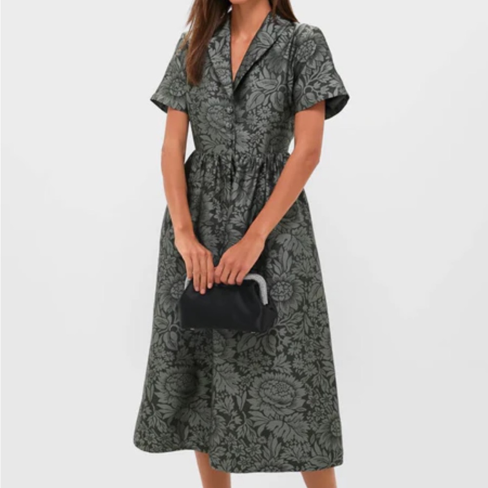 Emerald Mirasol Jacquard Adelaide Dress